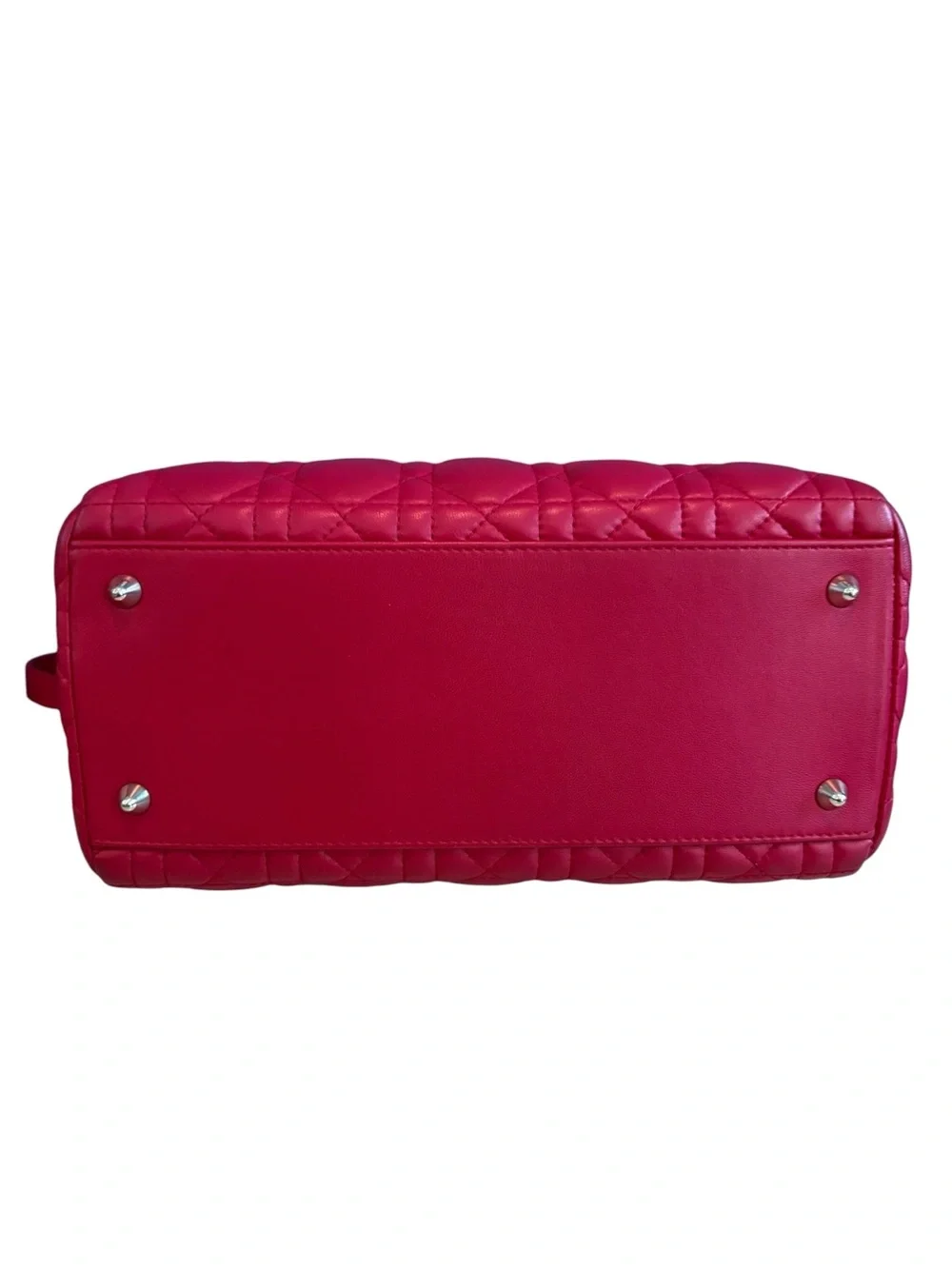 Dior Hot Pink Quilted Lady Dior Top-Handle Satchel